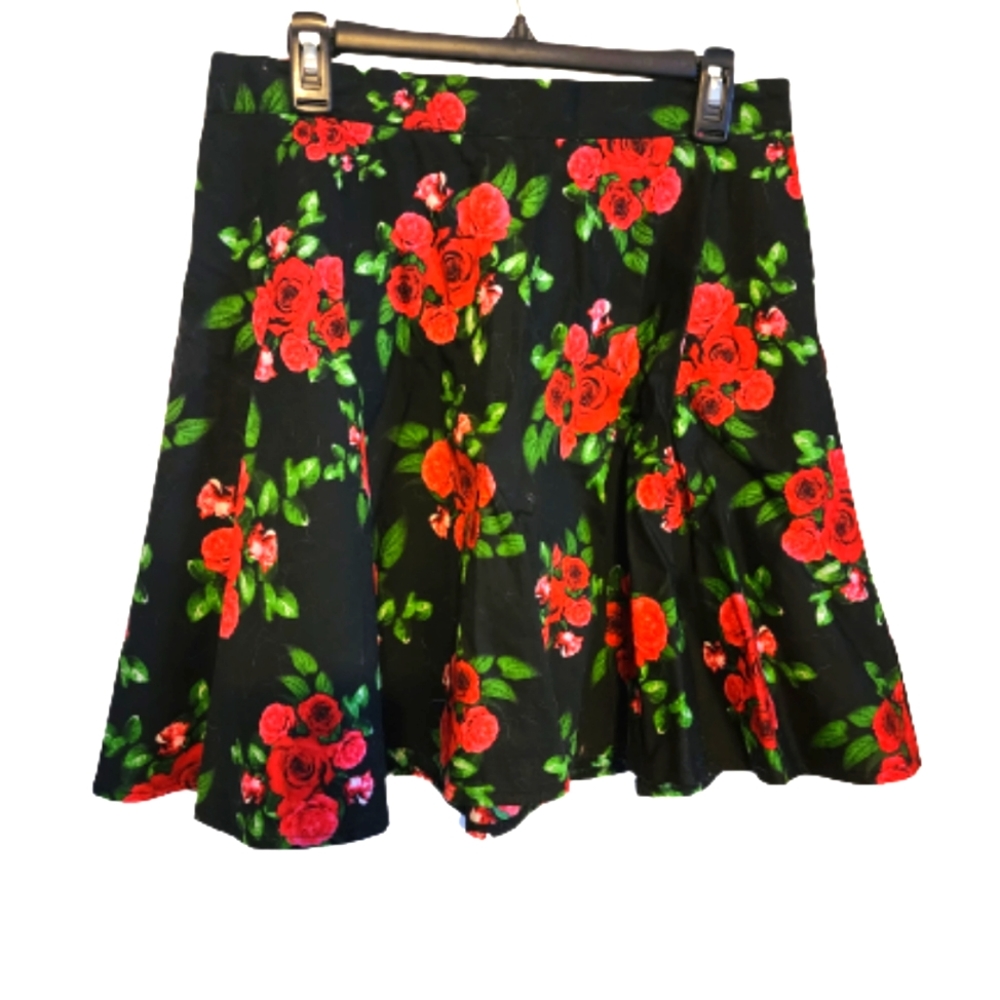Hell Bunny Floral Print Skirt - XL